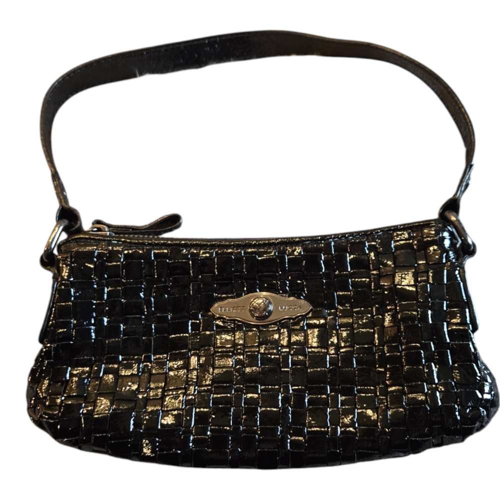 Elliott Lucca Woven Black  Leather bag